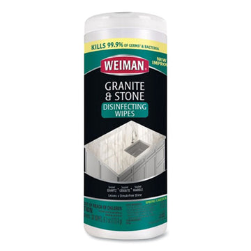 WEIMAN® Granite And Stone Disinfectant Wipes, Spring Garden Scent, 7 X 8, 30-canister, 6 Canisters-carton freeshipping - TVN Wholesale